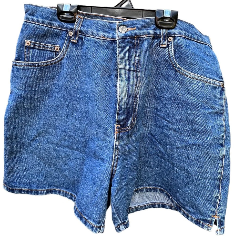 Vintage Halston Blue Jean Shorts Womens 14